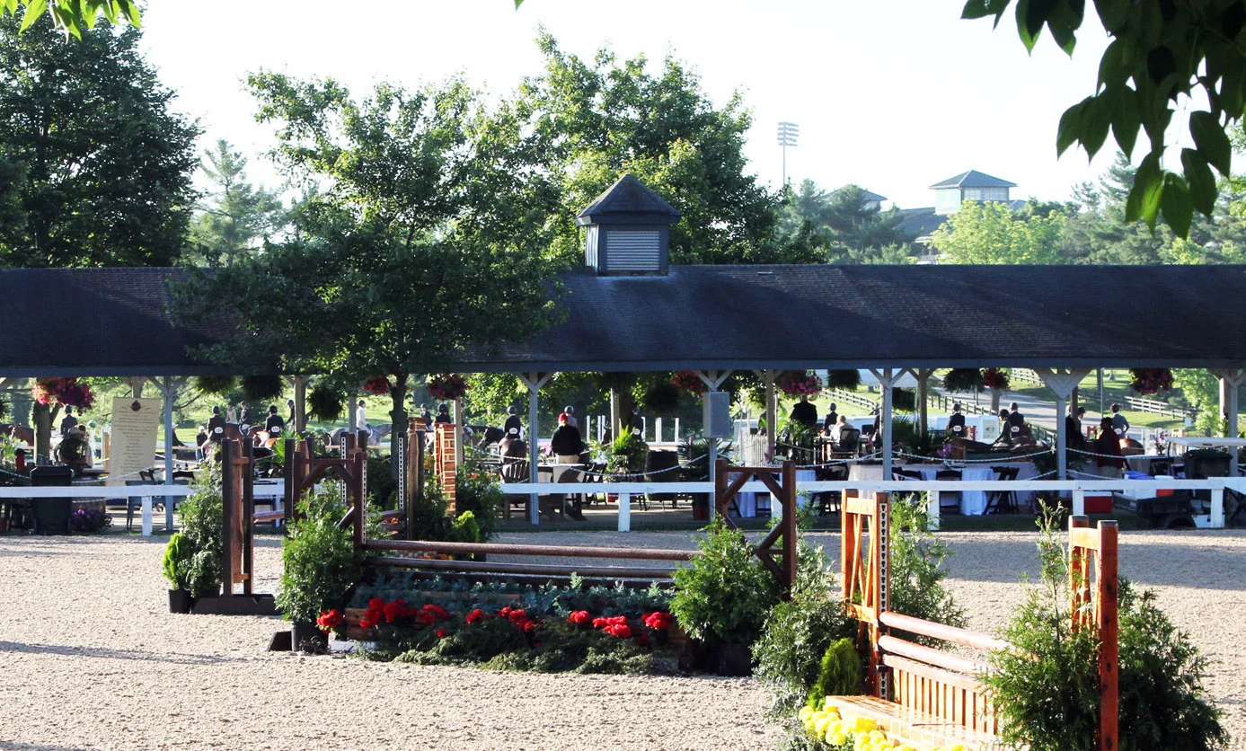 The hospitality pavilion at Country Heir I & II. Photo by Anne Gittens.