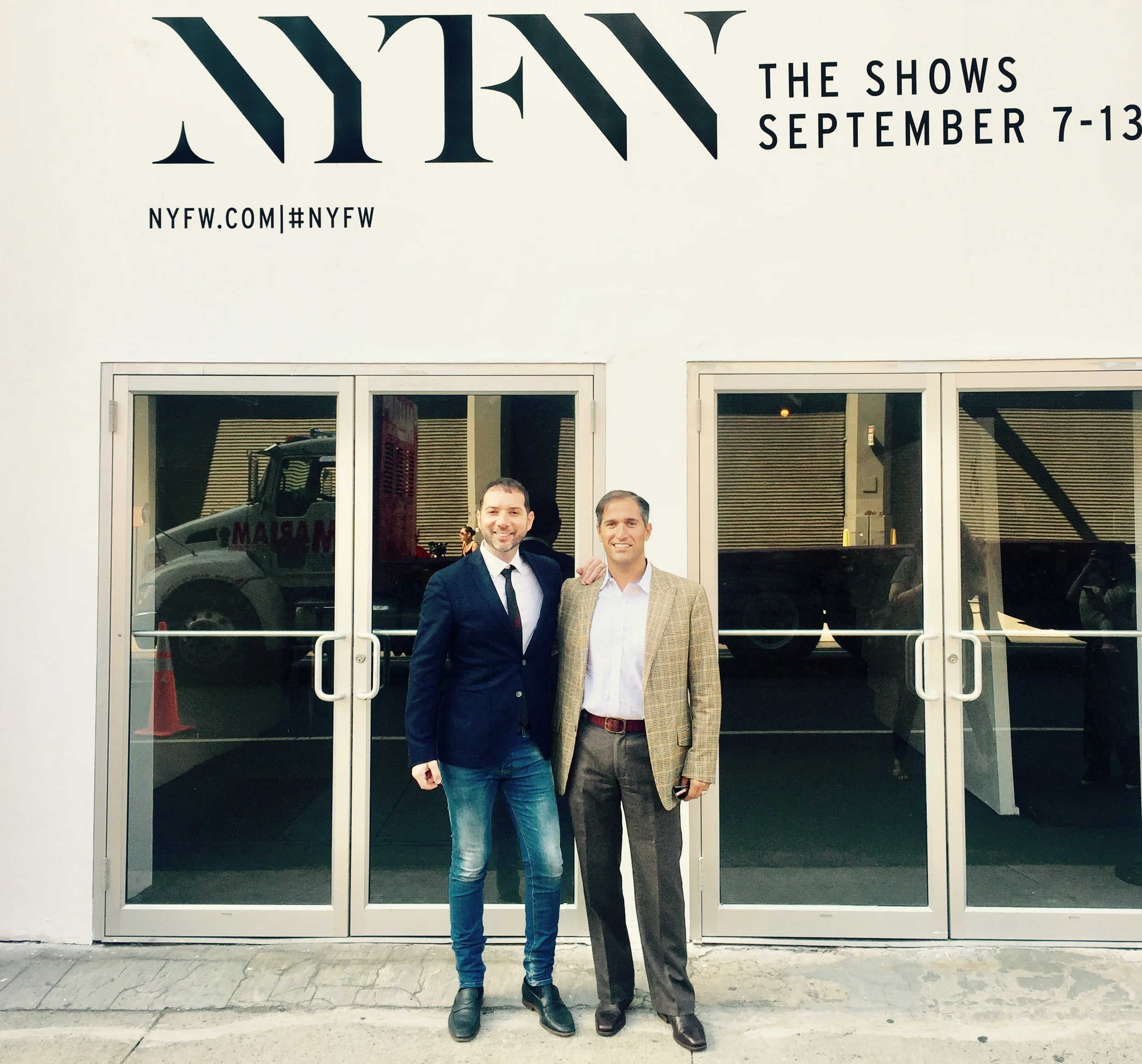 Francesco Iannelli and Joseph Costa at New York Fashion Week.