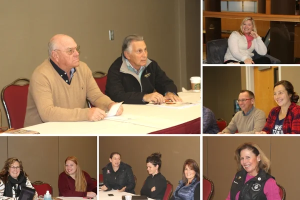 Clockwise from upper left, Peter Cashman and Bob Cacchione, Sarah Younger, (left to right) Michael Dowling and Marisa Mangiameli, Carla Wennberg, Tina Davey, Amanda Love and Christi Brown, Joleen DeWitt and Kayla Krueger. Photos by EQ Media