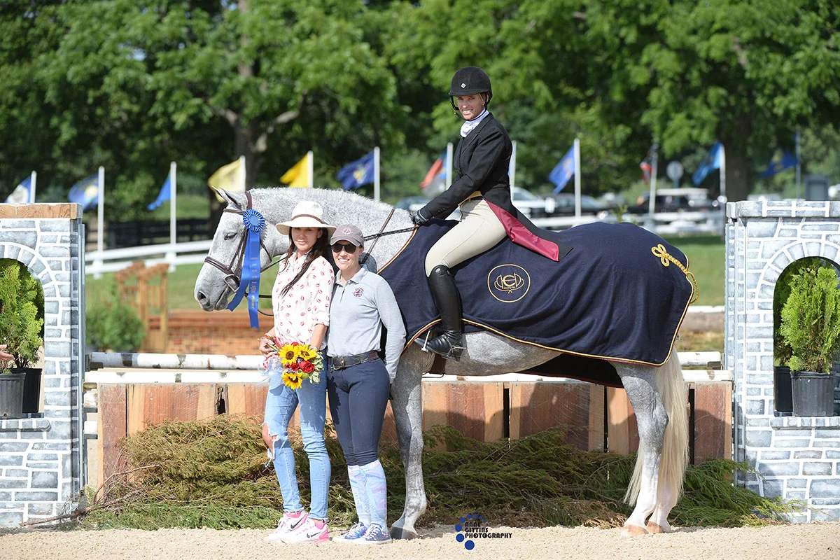 Tiffany Morrissey and Sebastian, owned by Stacey Werner, won theUSHJA National Hunt er Derby open section in 2017. Photo by Anne Gittins Photography