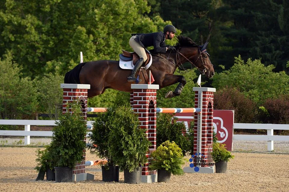Javier Berganza Anderhu and Idefix De Laubry won in the $10,000 1.40m Welcome Prix. Photo by Anne Gittins Photography