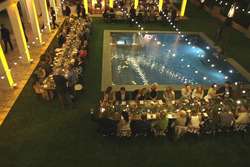 The courtyard of the Stewart/Berkley residence was a stunning setting for the event. Photo by EQ Media
