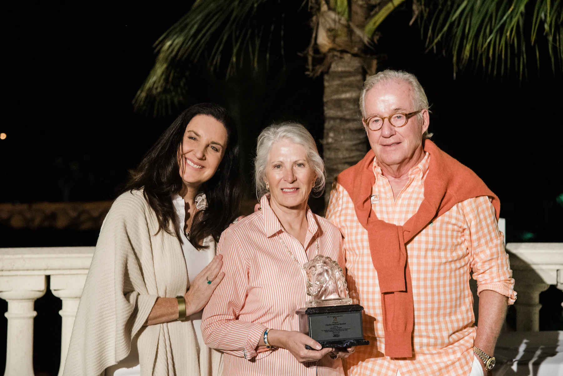 Dolores Sukhdeo, the President and CEO of South Florida PBS (WPBT2 and WXEL), presented the inaugural Crystal Awards to Claudine and Fritz Kundrun, Margaret Hamilton Duprey and Katherine Kaneb Bellissimo