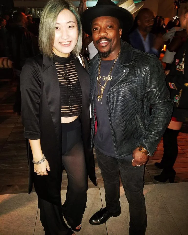 Annalé with Anthony Hamilton.