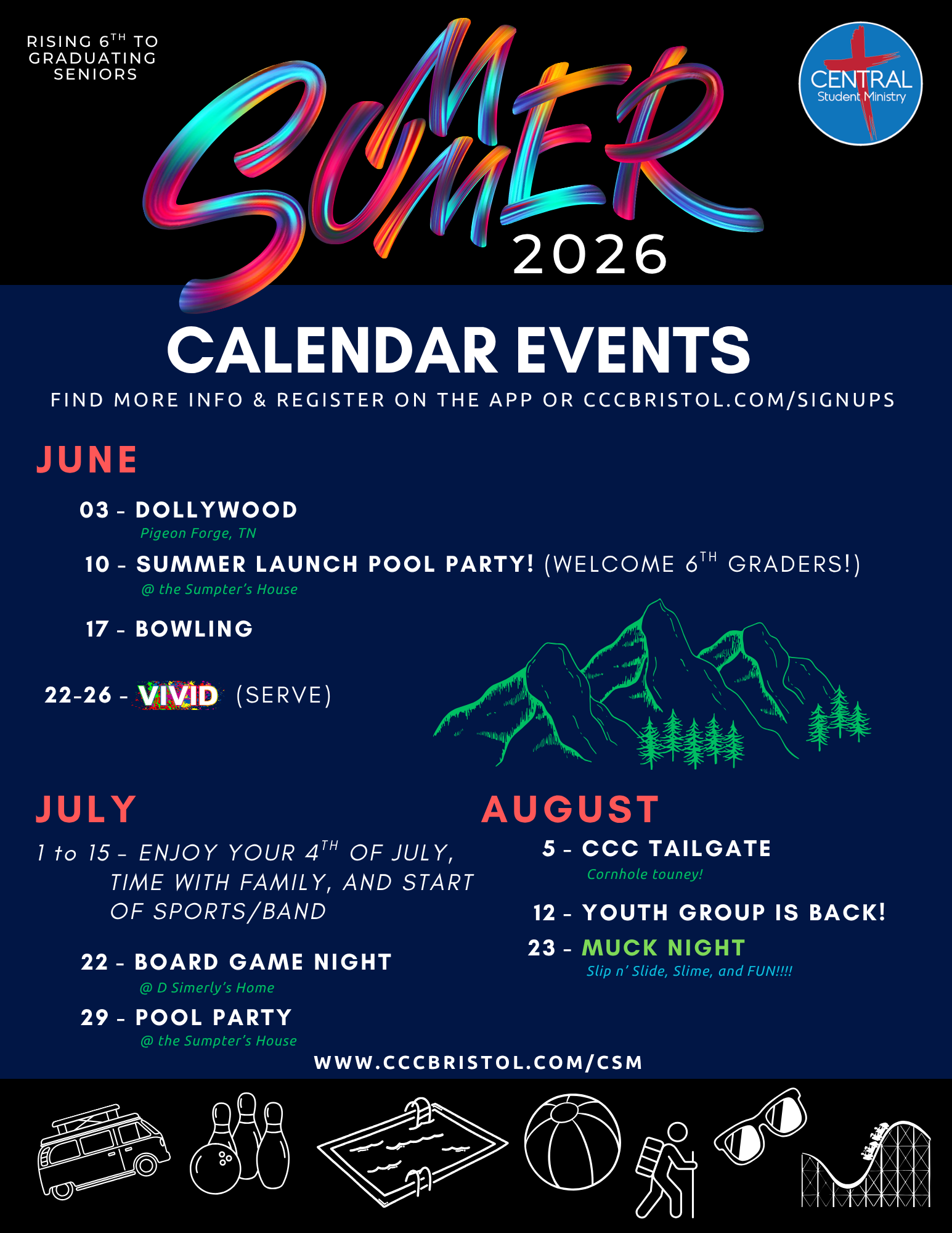 CSM Summer Calendar 2026