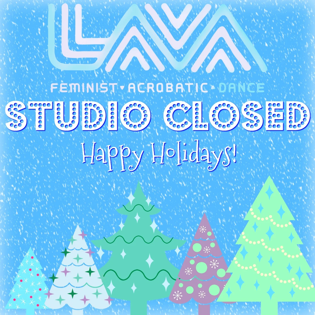 WINTER BREAK - STUDIO CLOSED