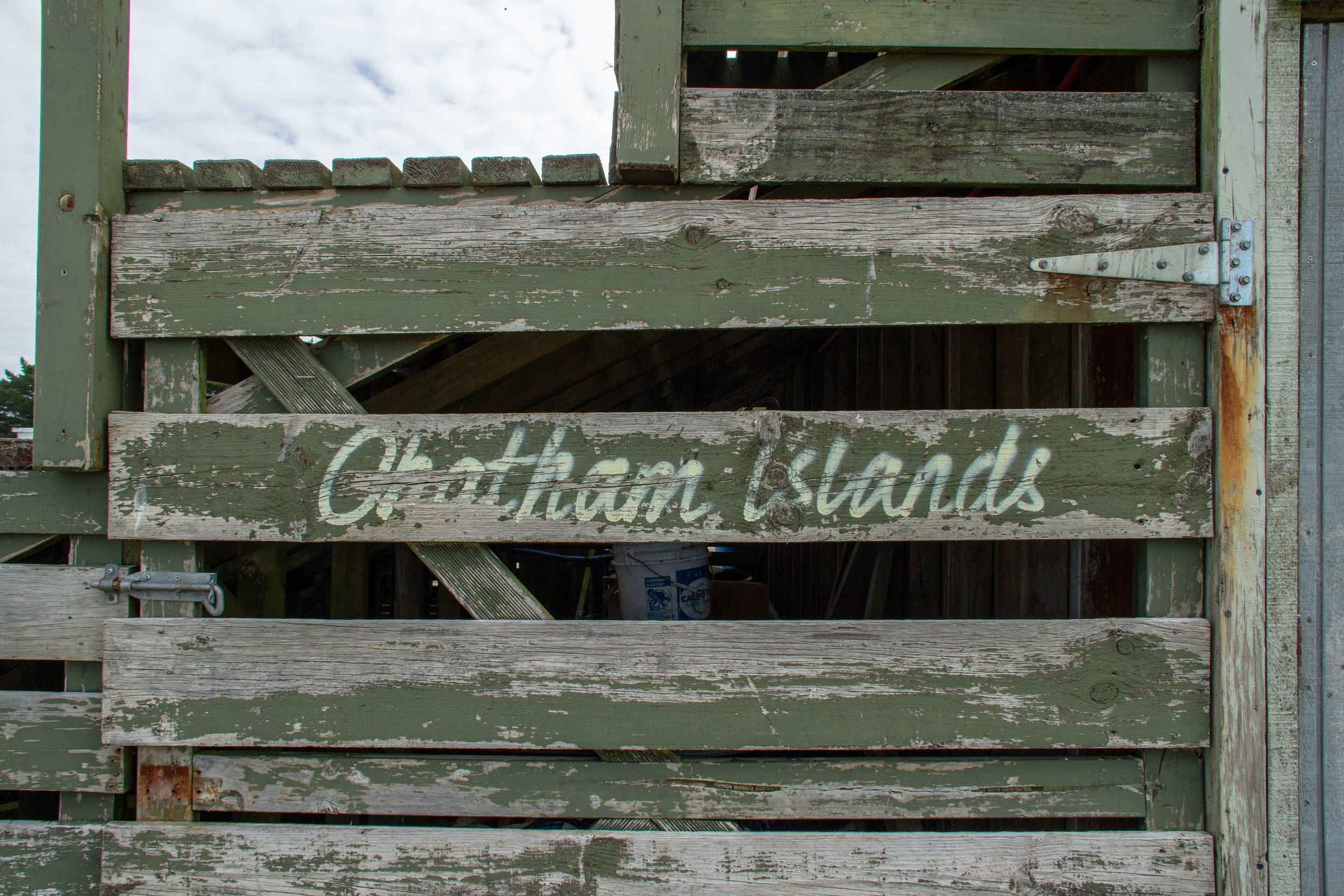 Sign, Chatham Islands, Wharekauri, 2019