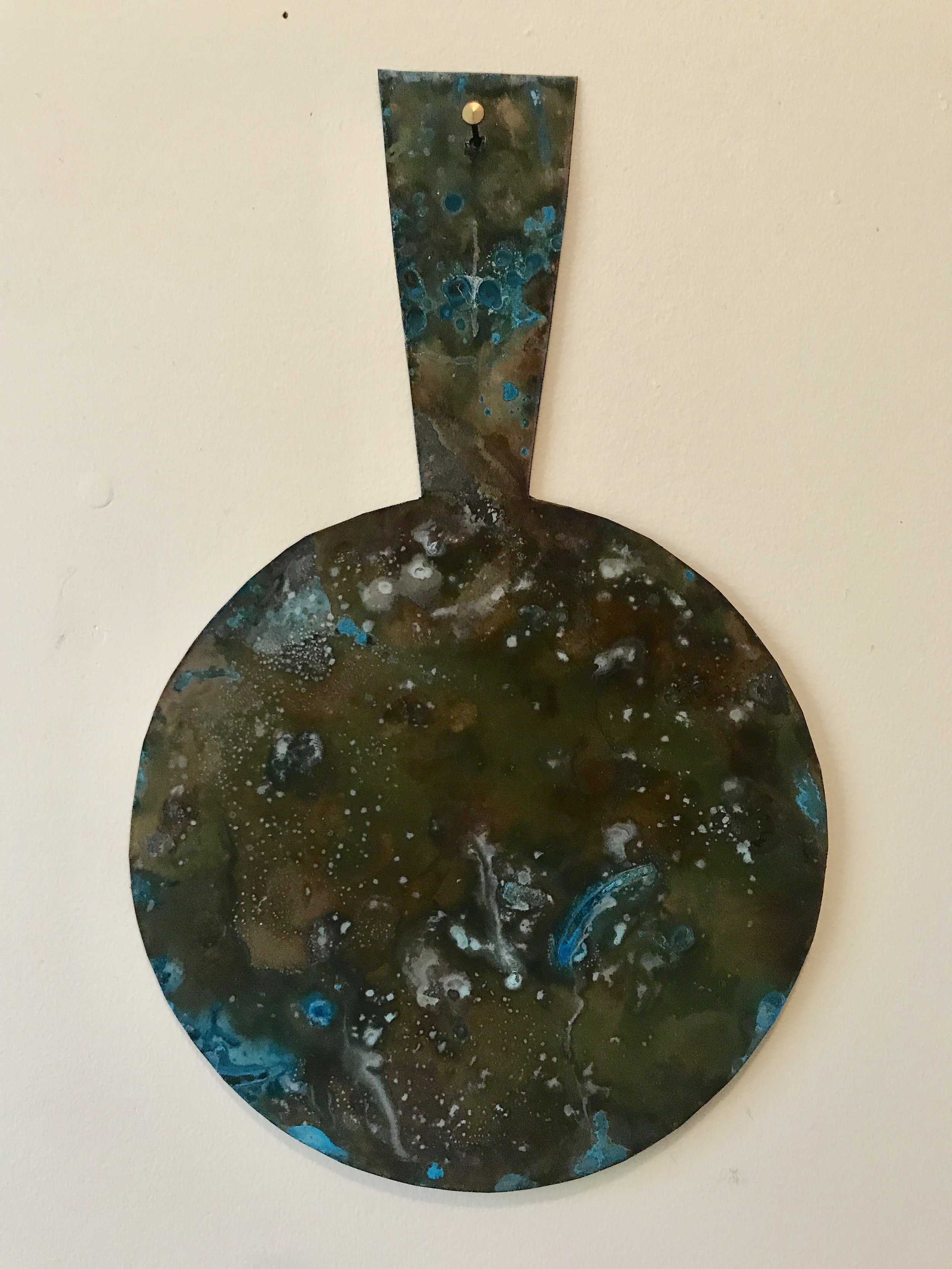 Hand Mirror, 2019, patinated copper