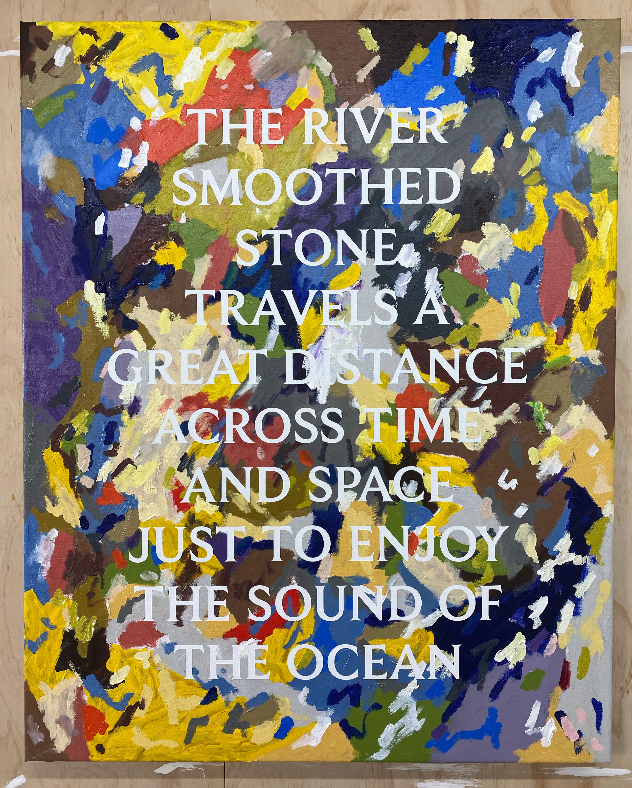 The River Smoothed Stone, 2022, oil on linen