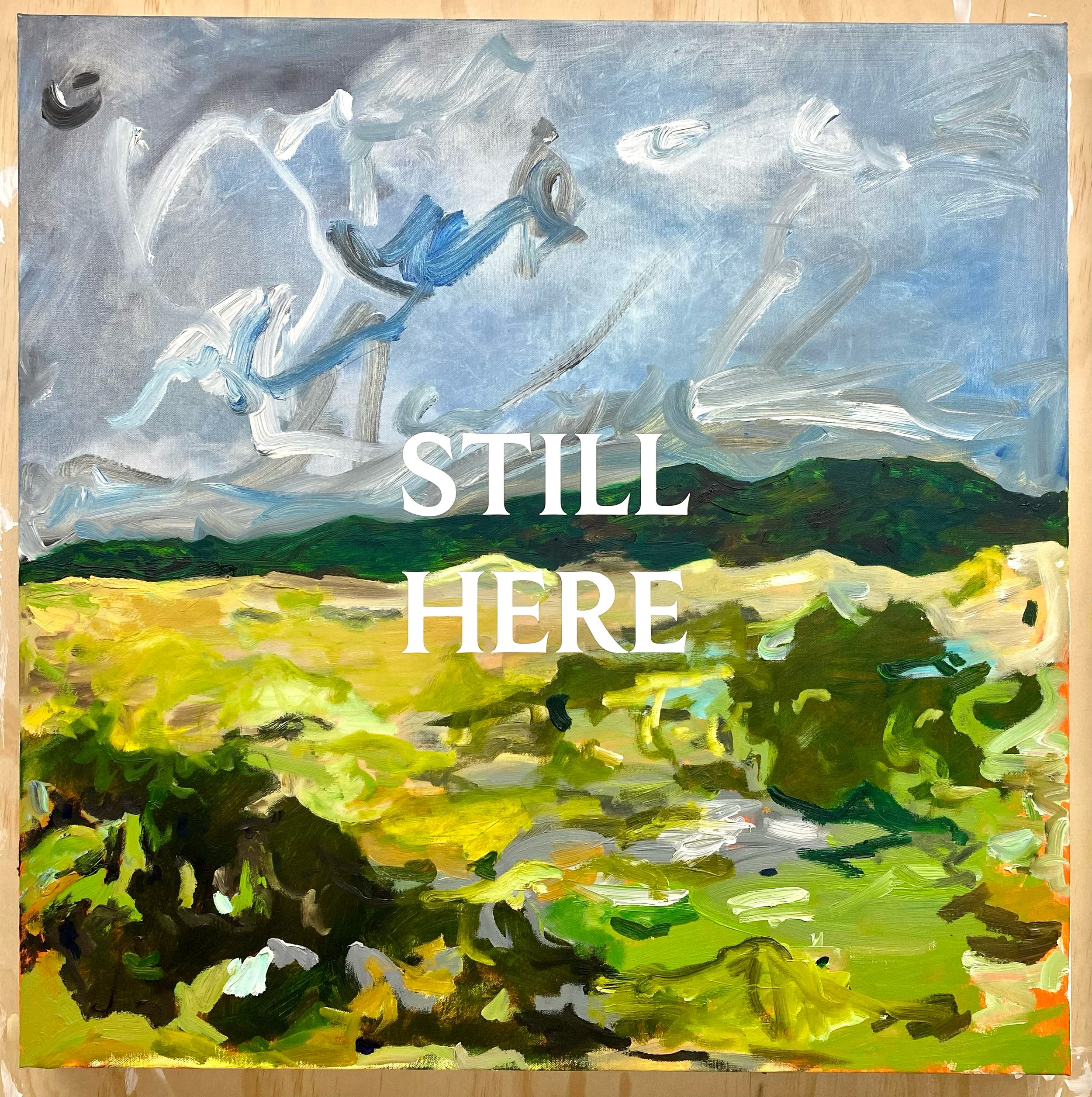 Still Here / Still Here, 2023, oil on canvas, 800 x 800mm