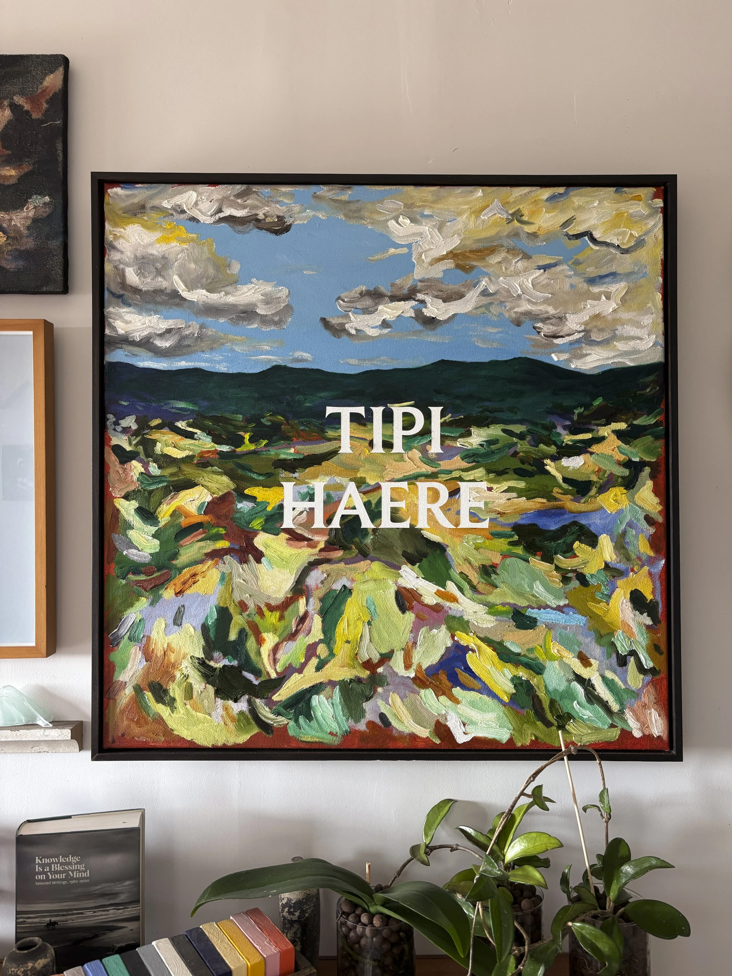 Adventures with Kahukura, 2025, oil on canvas, 800 x 800mm