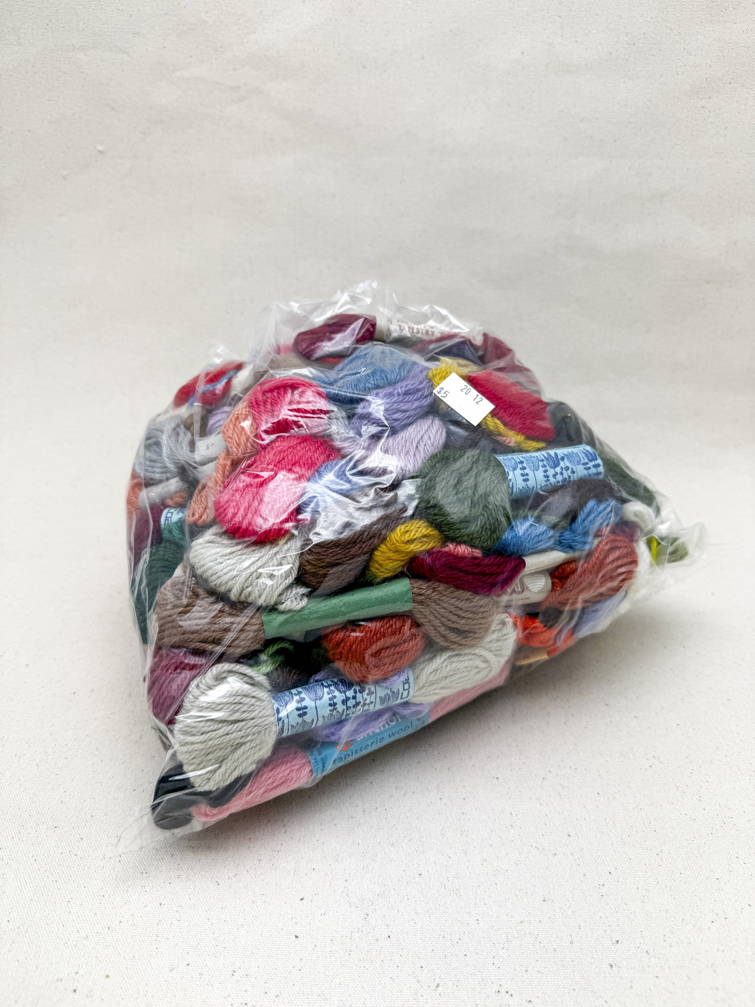 Collection of tapestry wool, (for hukahuka)