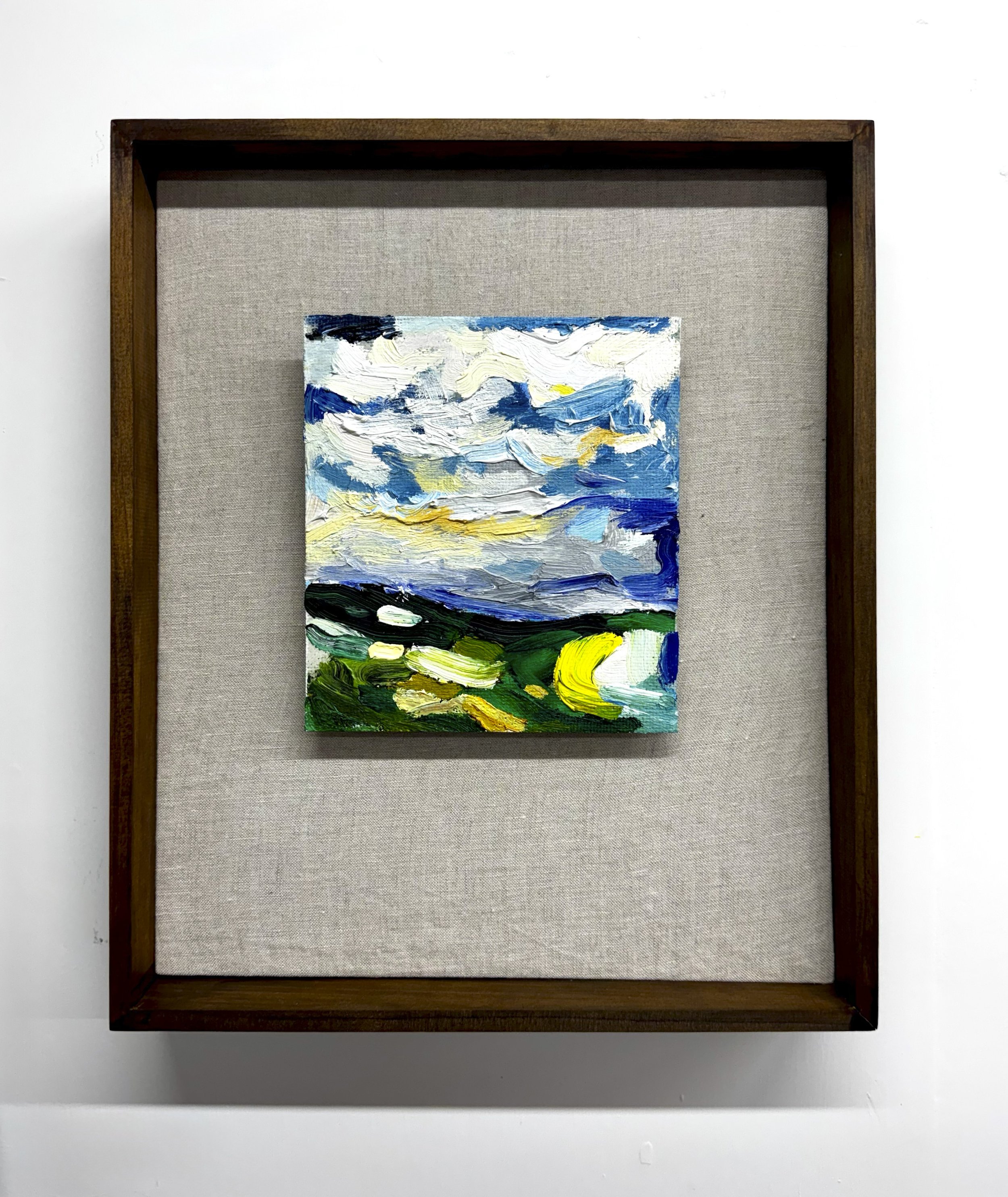 Can We Stop and Look, Here, 2026, oil on board, 178 x 160mm (frame 380 x 320 x 60mm)