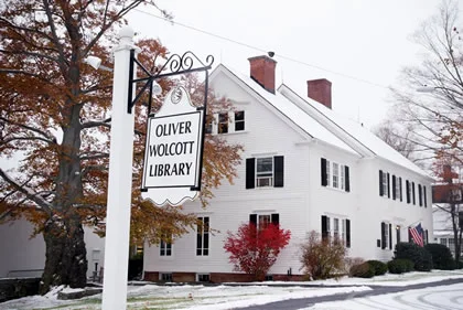 Camille Aubray wine & cheese reception for COOKING FOR PICASSO at Oliver Wolcott Library in Litchfeld CT