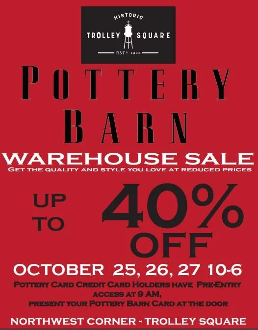 Pottery Barn Warehouse Sale Trolley Square