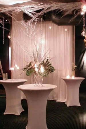 Spandex linen for cocktail table