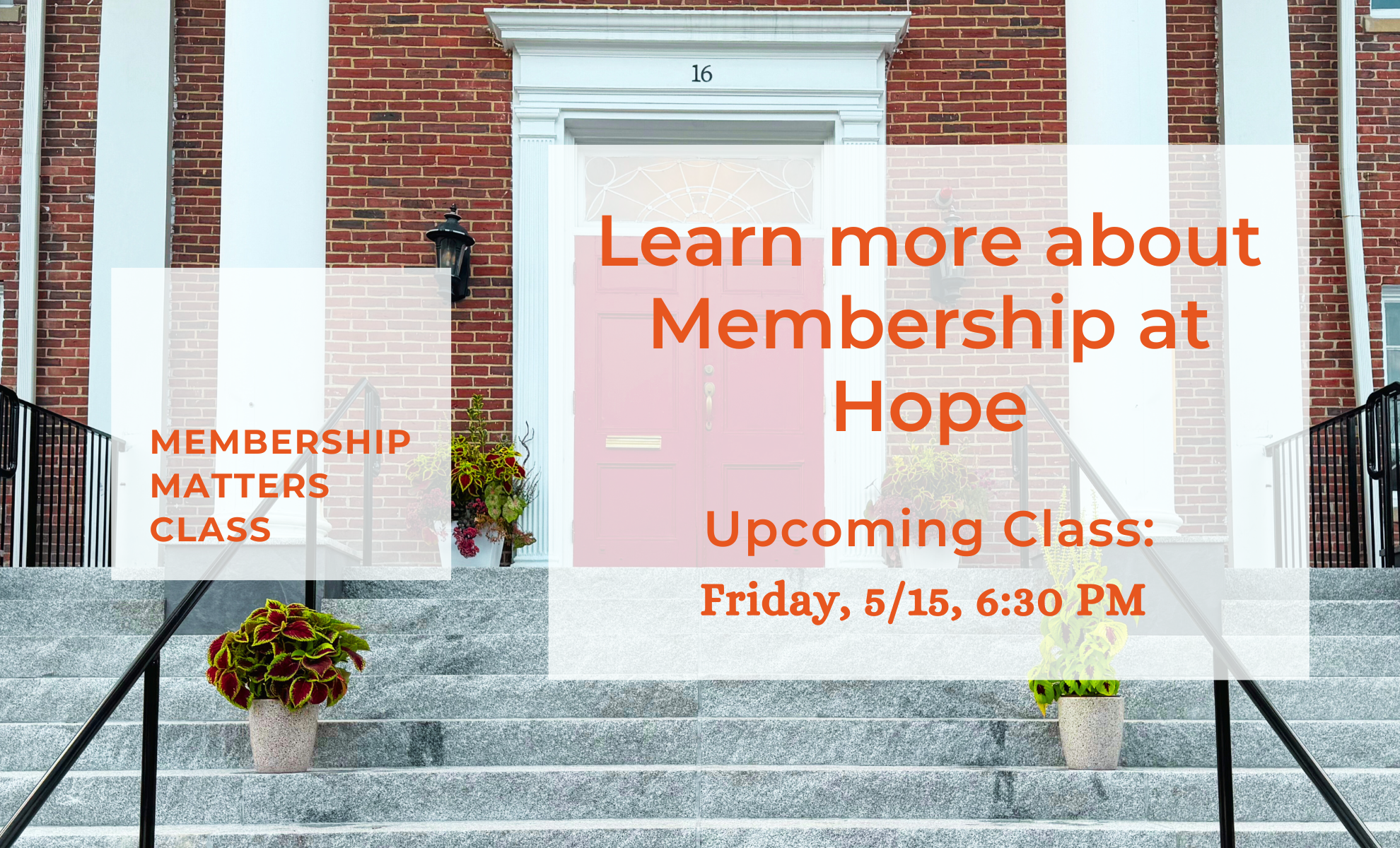 Membership Matters Class