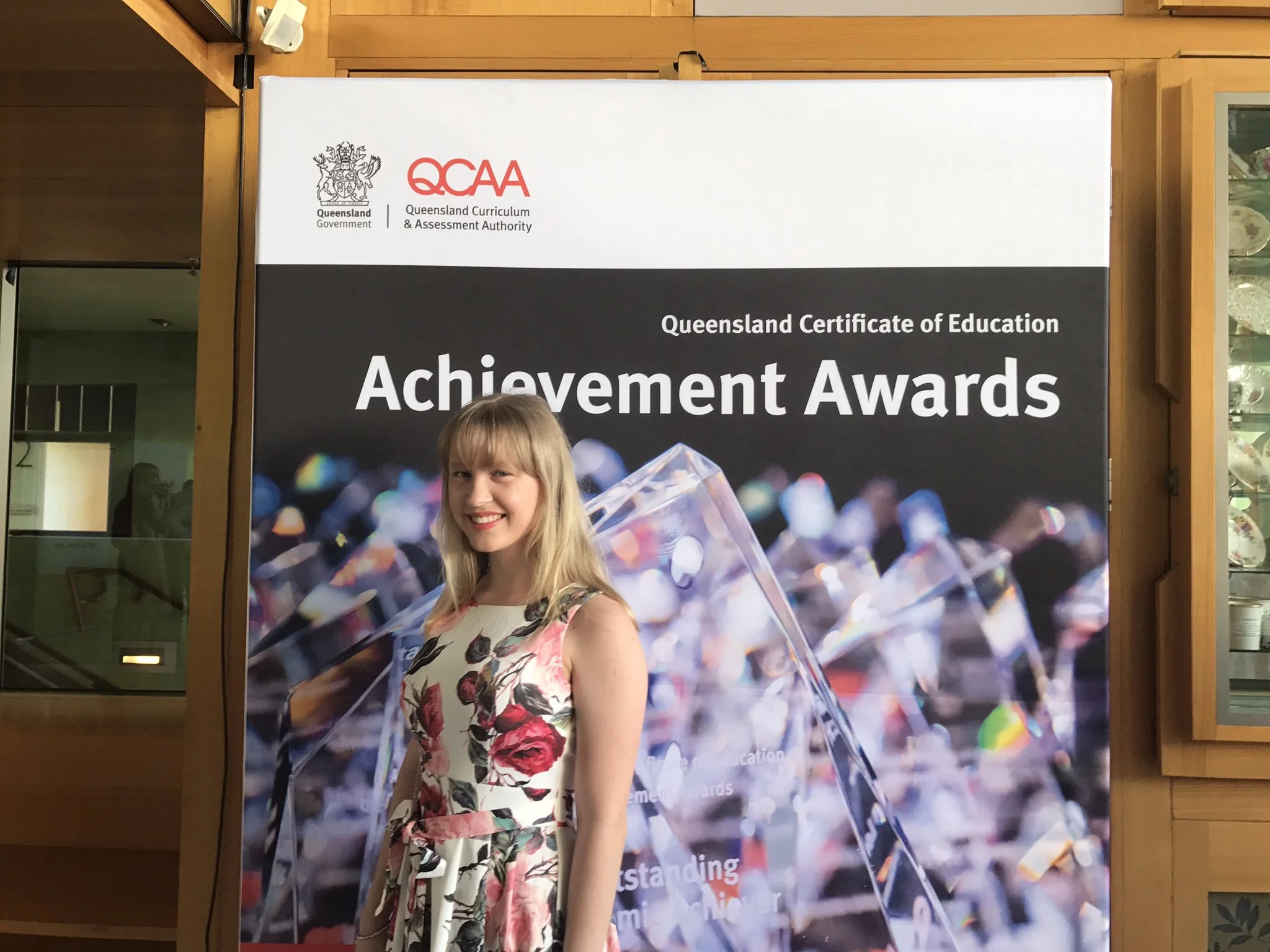 Lucinda at the QCAA Queensland Certificate of Education awards