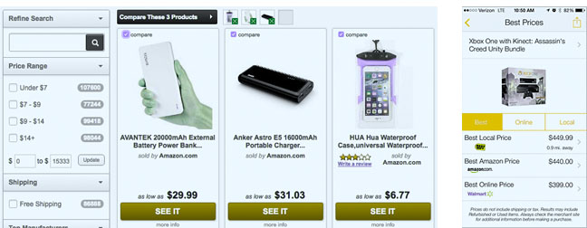 PriceGrabber, Amazon's Price Check