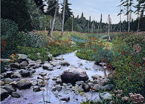 Located deep within Arrowhead Provincial Park, this beautiful meadow overflows with the Joe Pye Weed and the Cardinal Flowers by late summer.