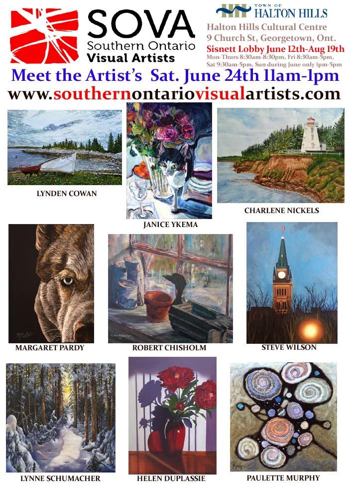 Exhibited at Holcim Gallery in Milton, and Sisnett Lobby in the Halton Hills Cultural Centre, Georgetown.