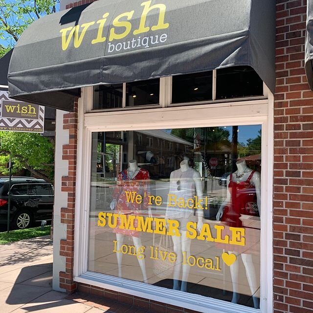 Put the @wishboutiquedenver summer sale on your to-do list for this week! It&rsquo;s our favorite time of year! Snagging those fabulous Wish treasures at a discount means you can stock up on more! 💛