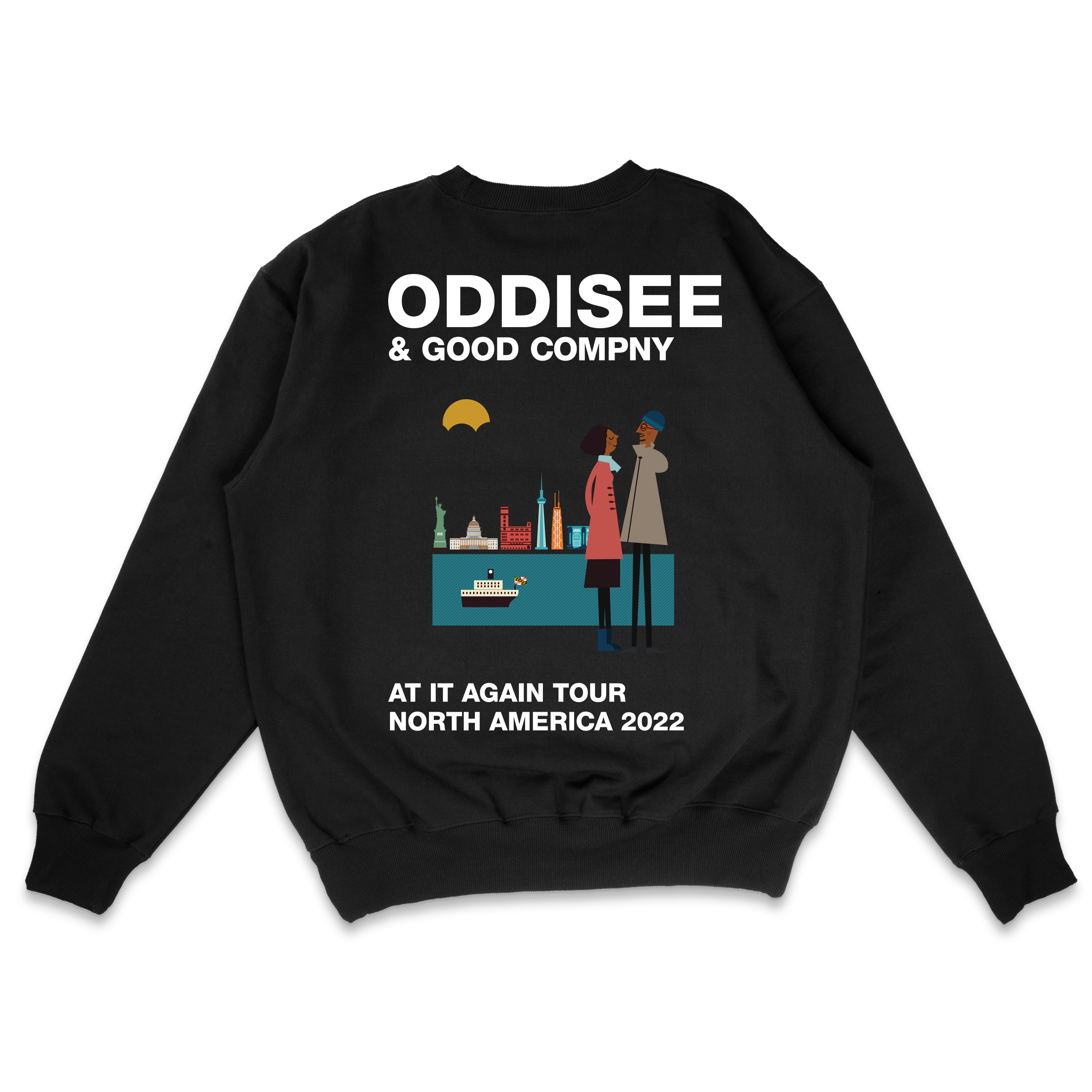 At It Again Tour North America Crewneck (Black) — Oddisee