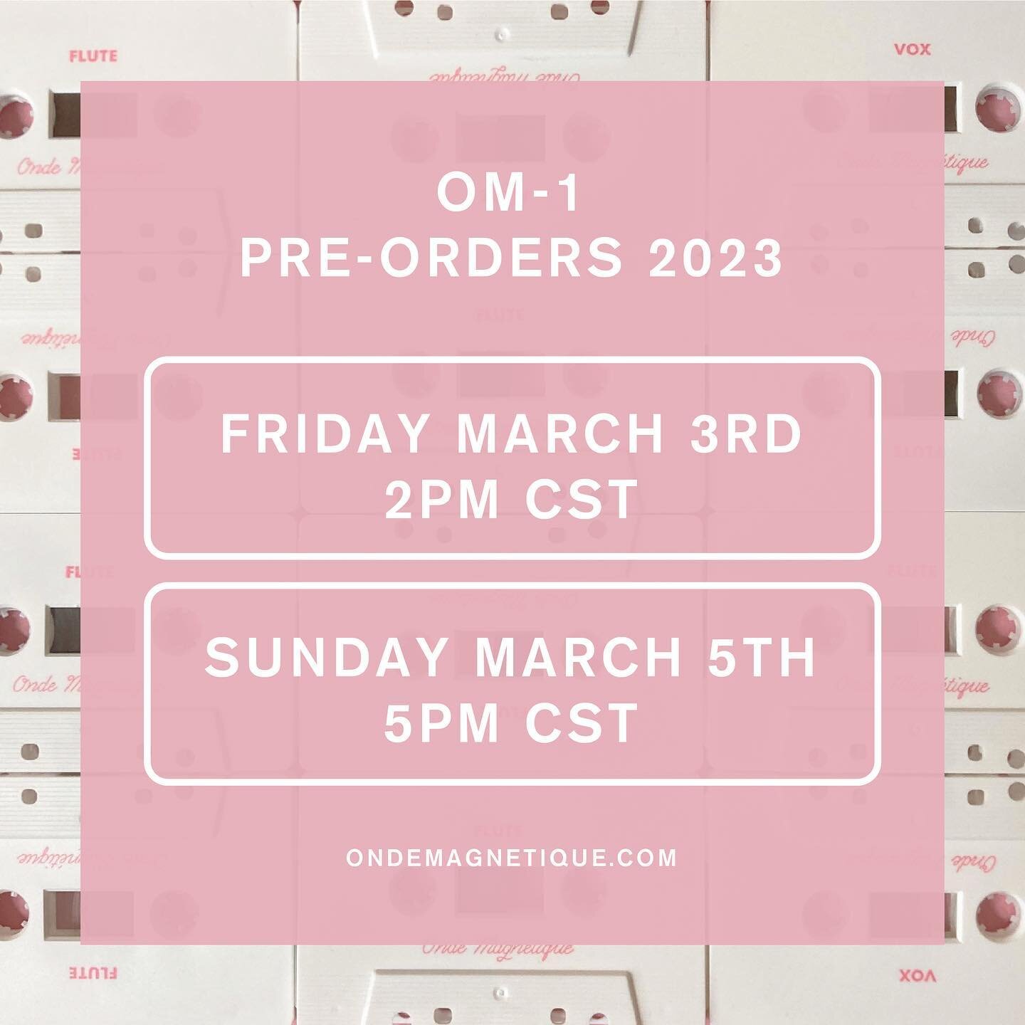 OM-1 preorders for 2023 will take place on:
Friday March 3rd at 2pm CST
Sunday March 5th at 5pm CST