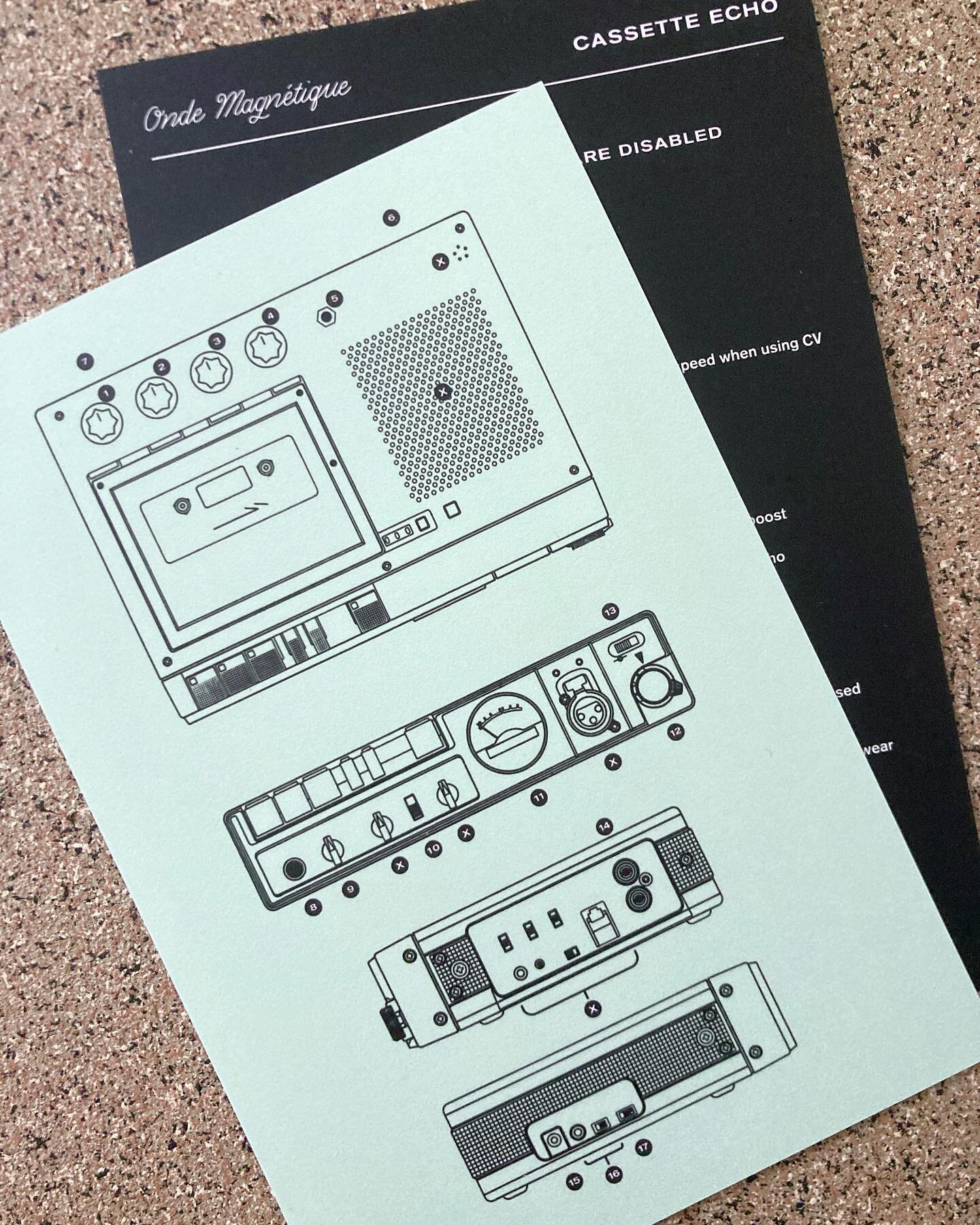 Tiny manual for the Cassette Echo.
#ondemagnetique #cassette #echo #tapeecho #tapedelay