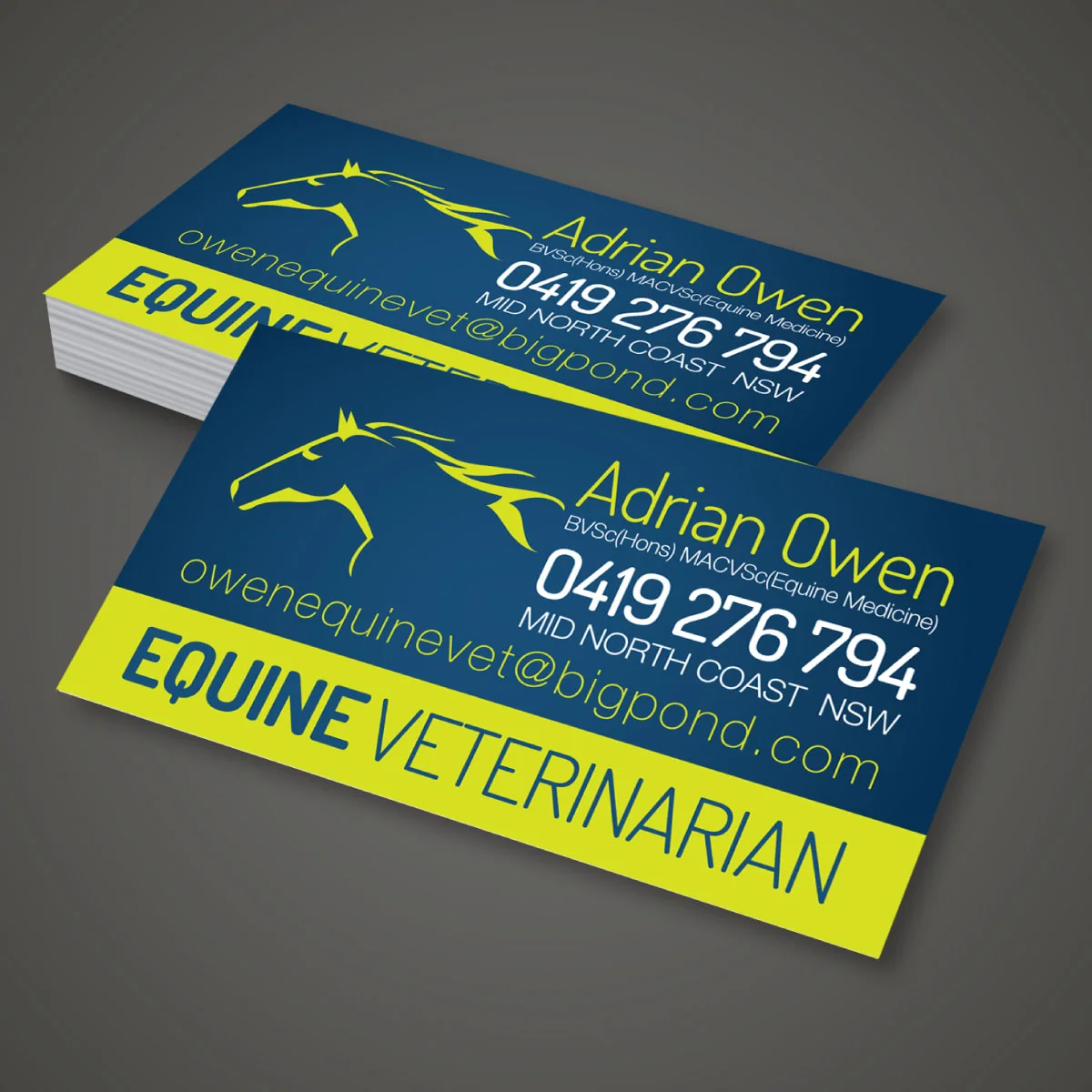 Adrian Owen, Equine Vet | Business Cards