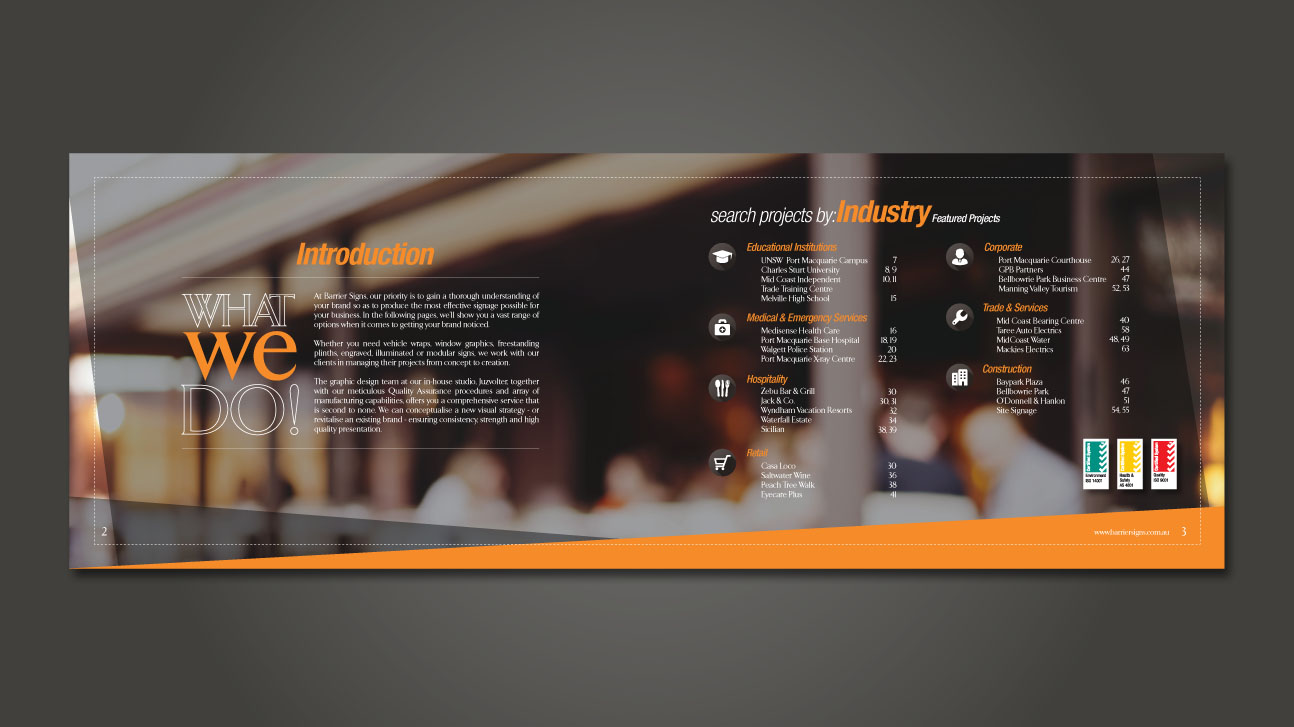 Barrier Signs | Commercial Catalogue (Introduction)