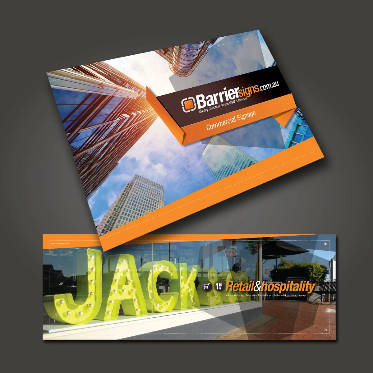 Barrier Signs | Commercial Catalogue (Cover)