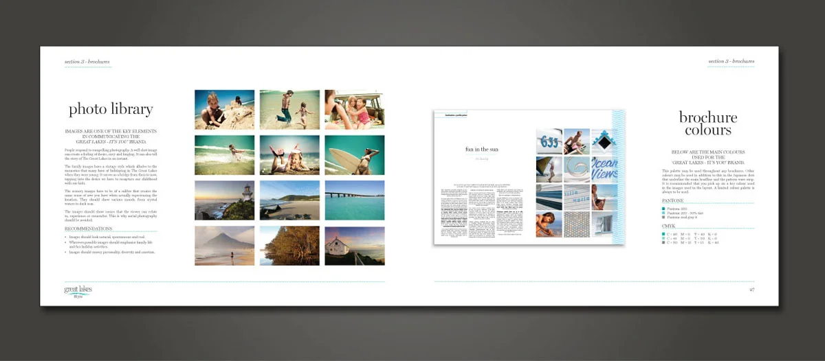Great Lakes Tourism | Brand Style Guide (Internal Pages 3)