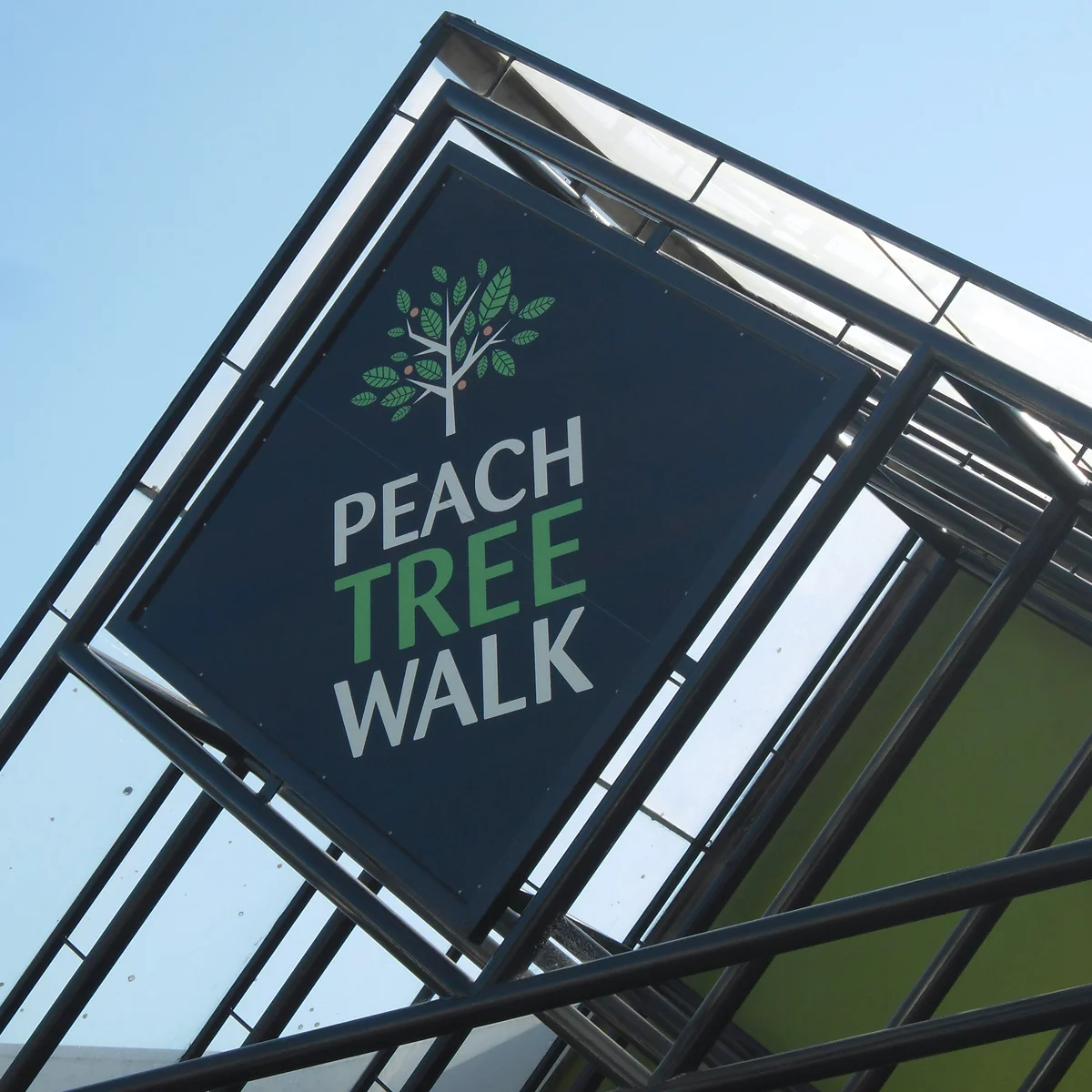 Peach Tree Walk | Overhead Sign