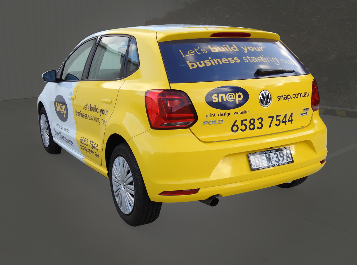 Snap Printing Port Macquarie | Vehicle Graphics (Rearview)