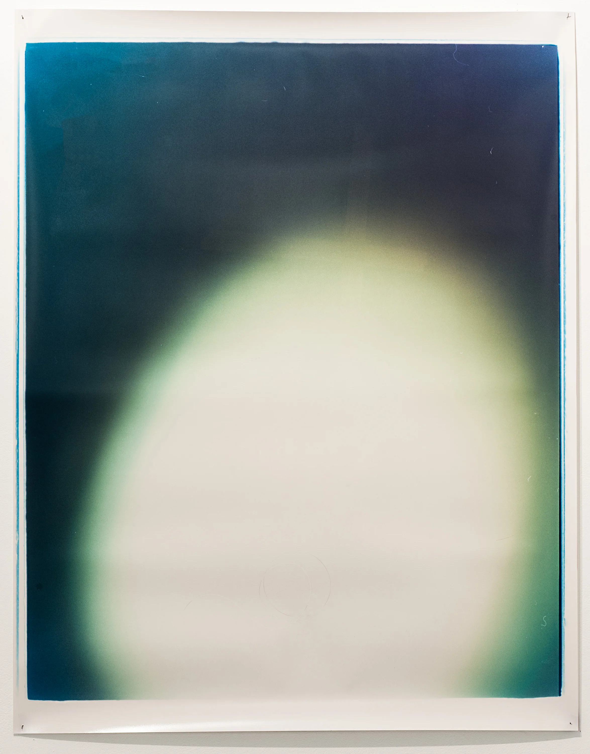 Blue Orb hand printed c type colour analogue photographic print 130 x 102cm 2016