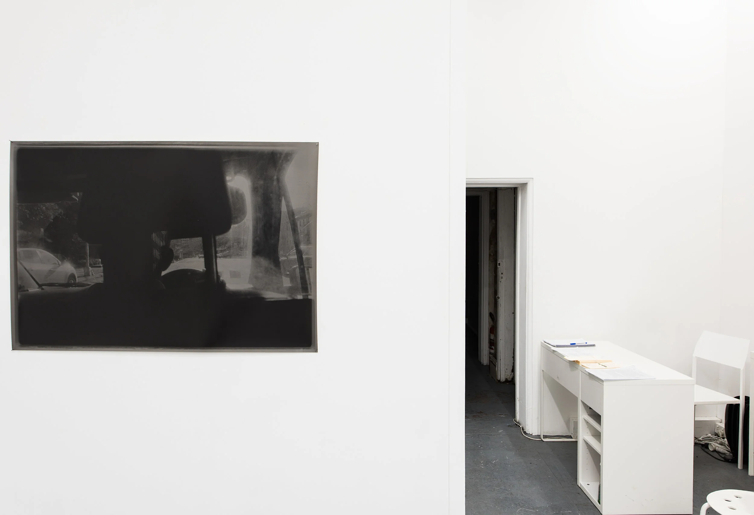 Navigation 1 hand printed silver gelatin fogged black and white photograph 160 x 80cm 2015