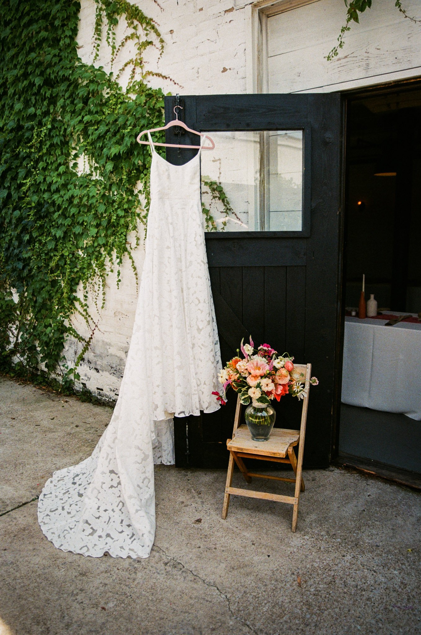 Summer wedding details shot on digital and 35mm film at a real Arkansas wedding at Fairlane Station