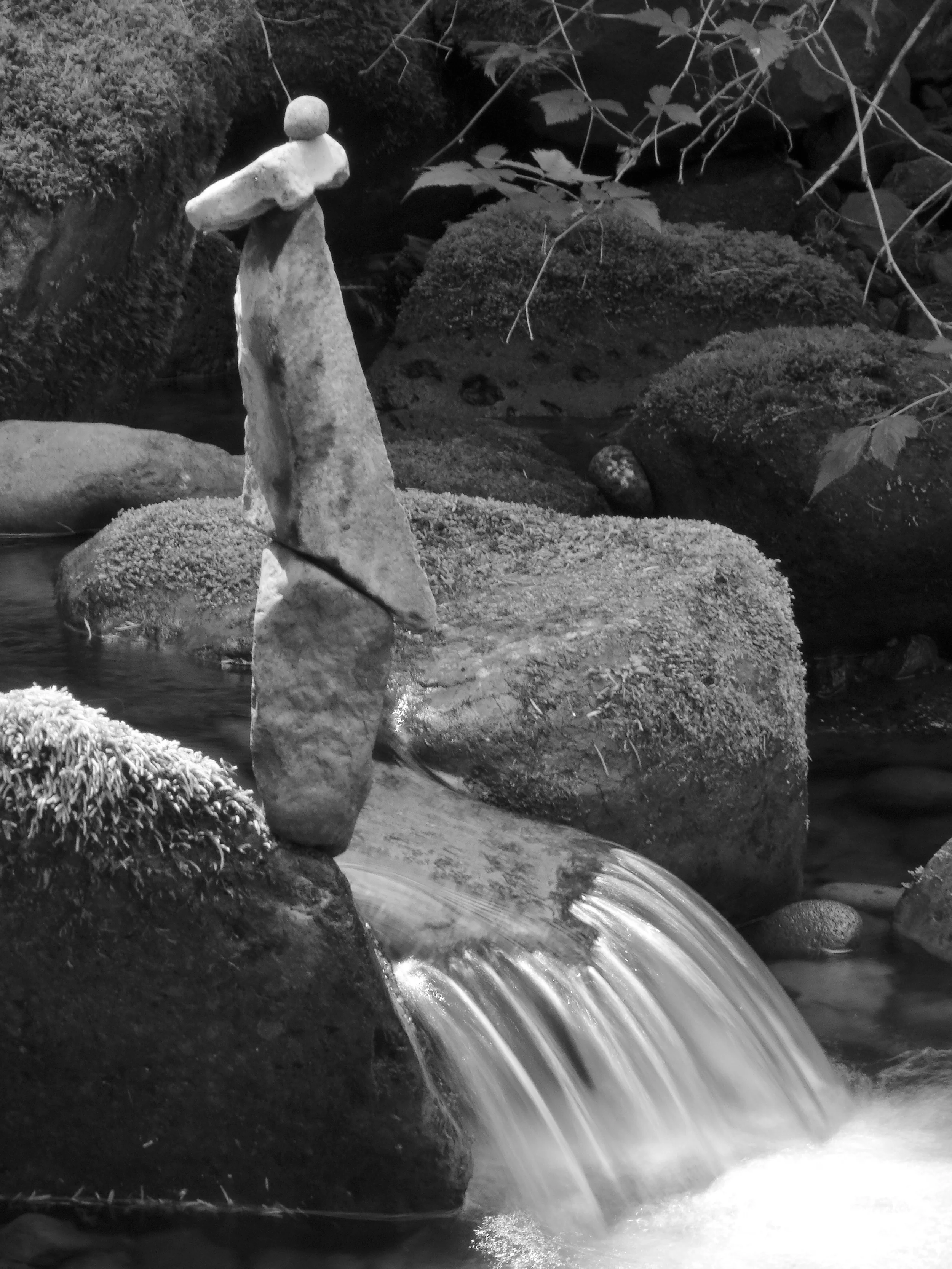 Rock Stack and Waterfall, Oneota Creek, OR