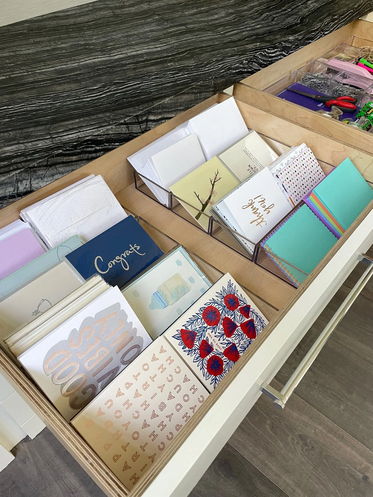 Organized Stationery | Space Camp Organizing | Los Angeles Professional Organizer