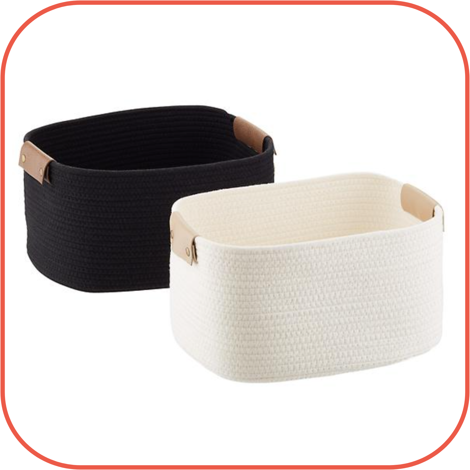 Cotton Rope Basket with Snap Handle