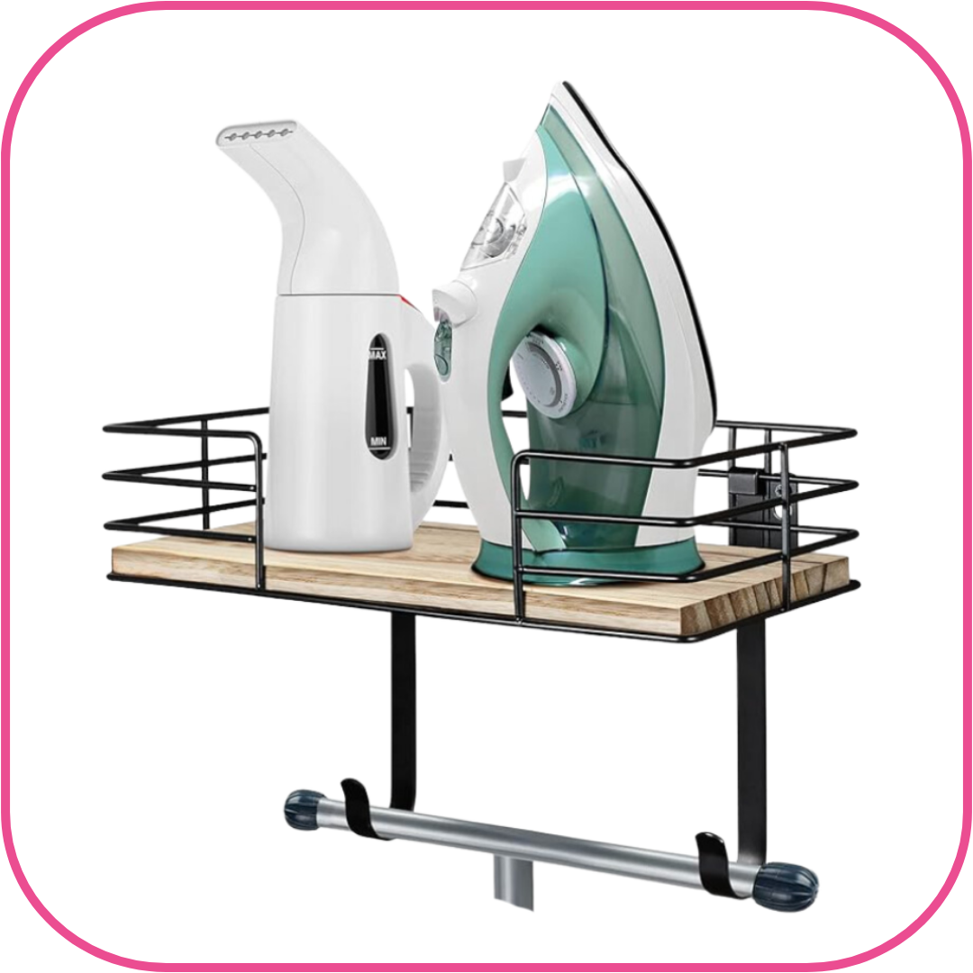 Ironing Board Holder with Shelf