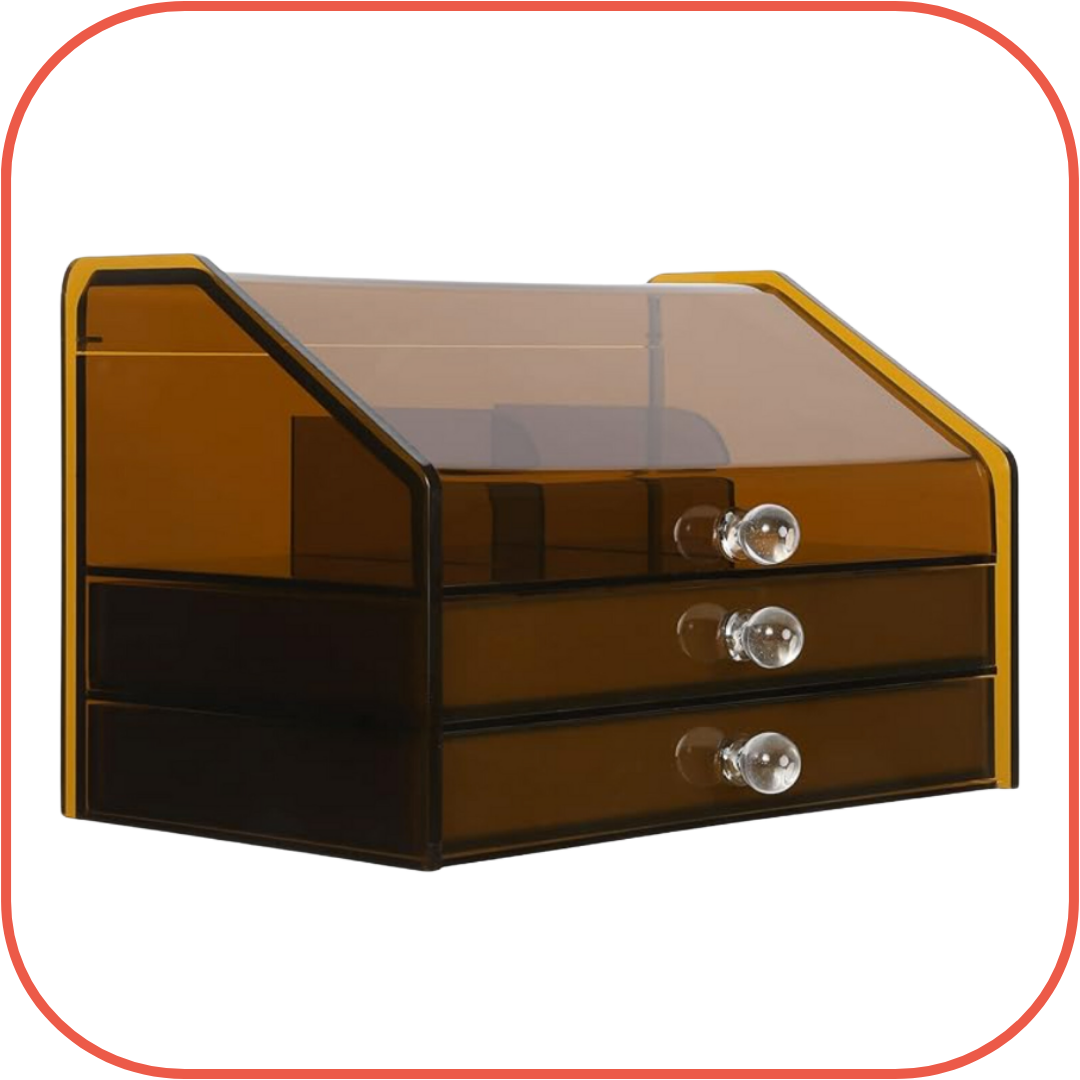 Amber Acrylic Jewelry Box