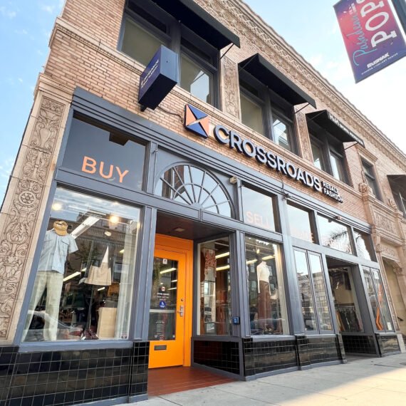 crossroads trading clothing resale for closet organization