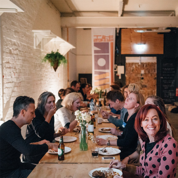 Dinner at the long table