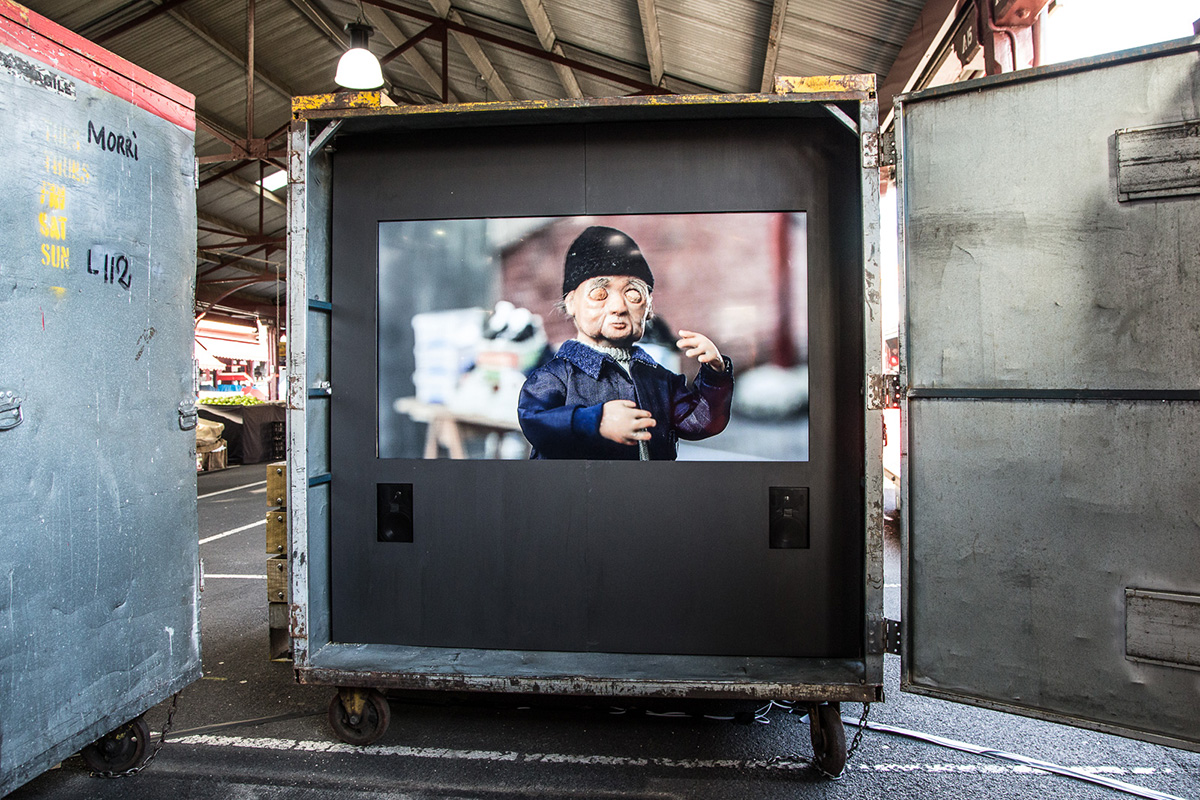 Installation view of Isobel Knowles and Van Sowerwine's Out in the Open . Photo by Bryony Jackson.