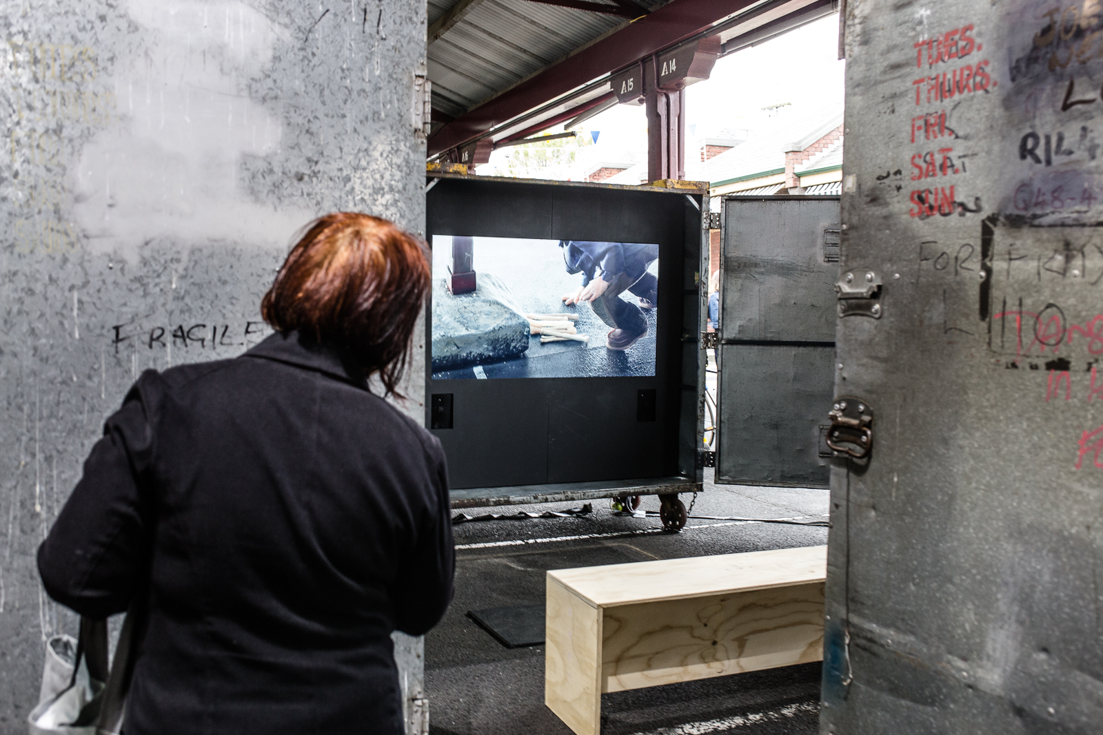 Isobel Knowles and Van Sowerwine, 'Out in the Open'. Photo by Bryony Jackson