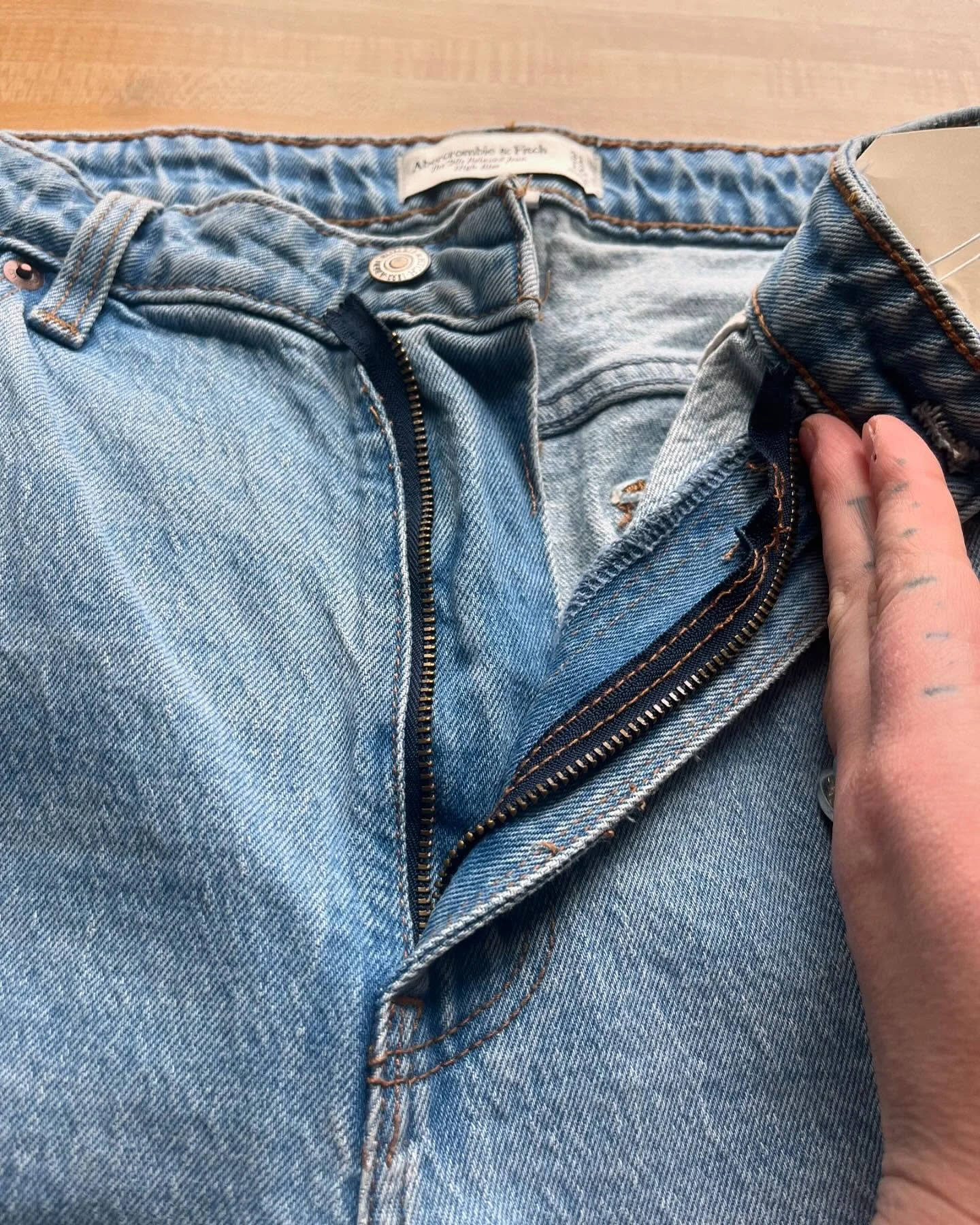 Before and after zipper replacement! #boltwest #boltwestrepairwear #ifitsbrokefixit #zipperrepair #repair
