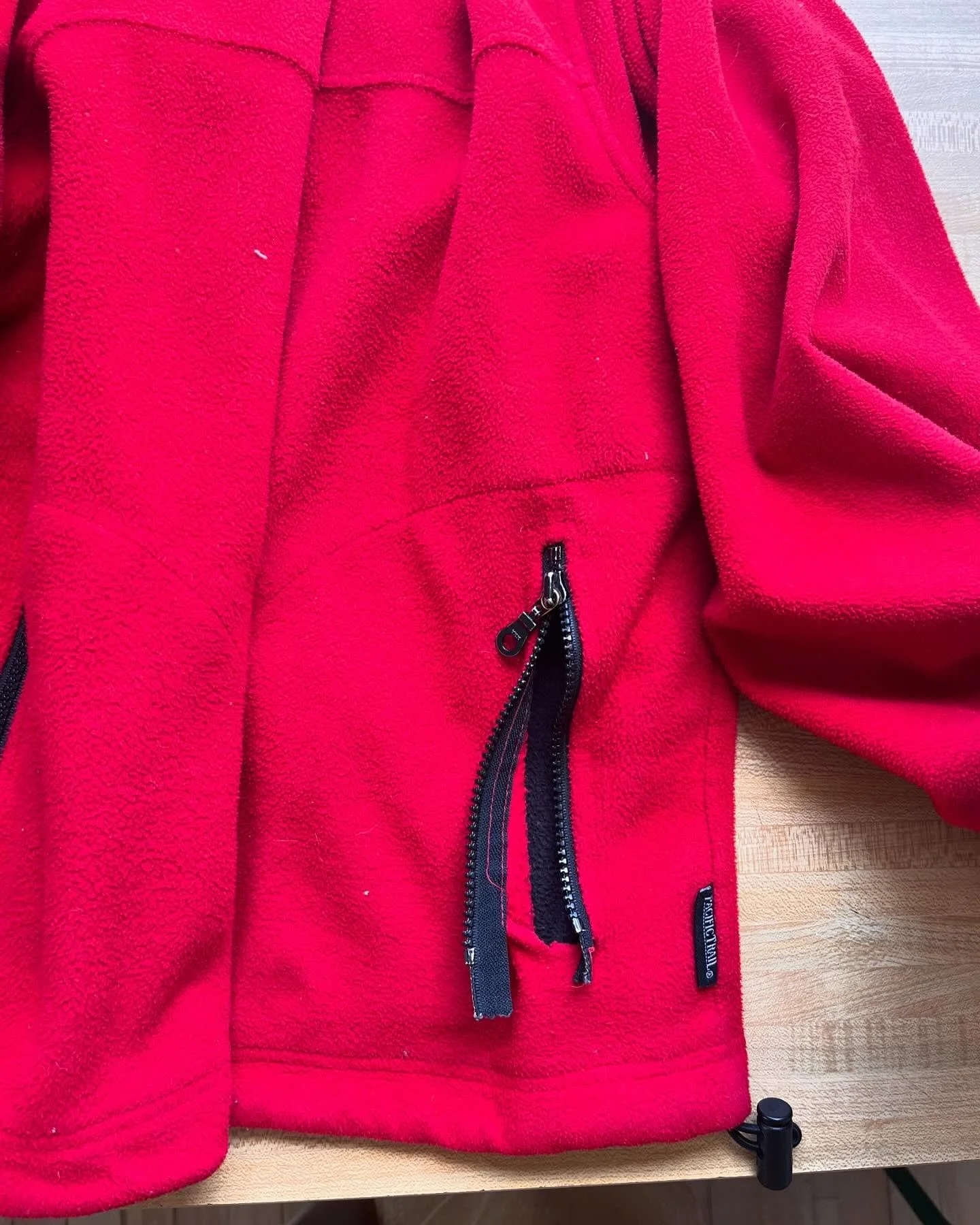 Here are Susan&rsquo;s repairs! Pocket just needed some extra love and her rain shell hood and cuffs were destroyed! I&rsquo;m obsessed with the mustard maroon combo🤘#boltwestrepairwear #boltwest #ifitsbrokefixit #patchitwithpaige #repairqear #repai
