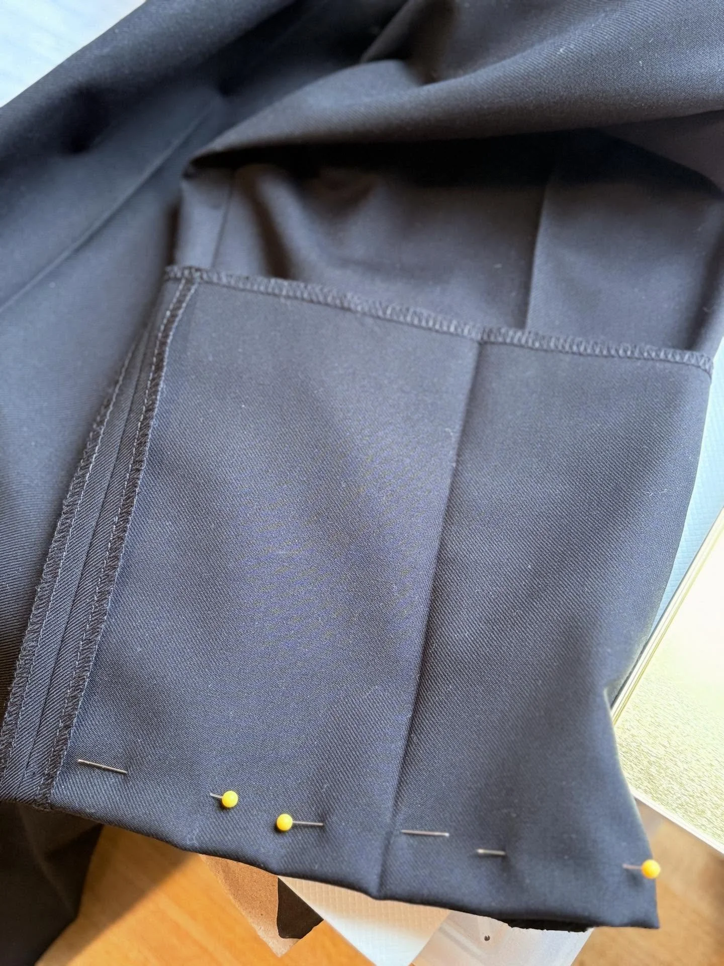 Quick emergency hem for a client who has a wedding to go to tomorrow. Now, wedding ready! #hem #panthem #boltwest #boltwestrepairs #diy